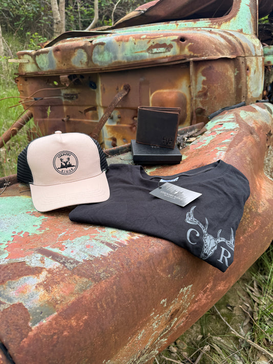 Beige Hat Bundle - Tee & Wallet